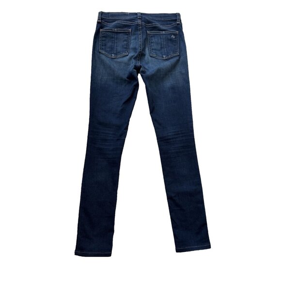 Rag & Bone woman's Bedford High Rise Skinny Jean Dark Wash Blue Size 25 X 28 - Picture 2 of 8